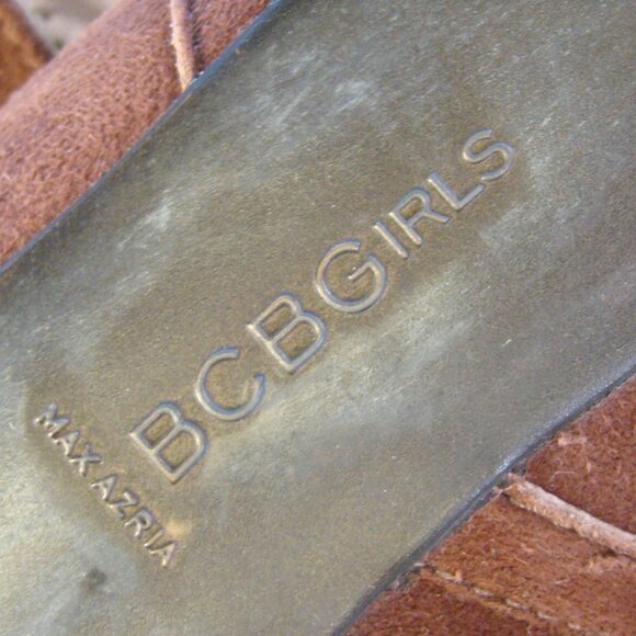 BCBGirls Max Azria brown genuine suede mary jane stiletto pumps, size 9 - Picture 5 of 7